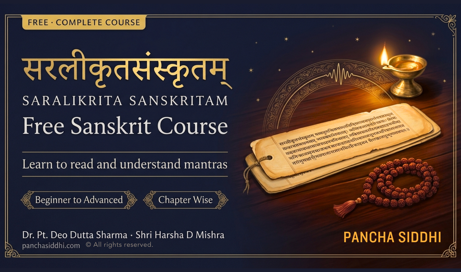 Free Sanskrit Course for Mantra Sadhana
