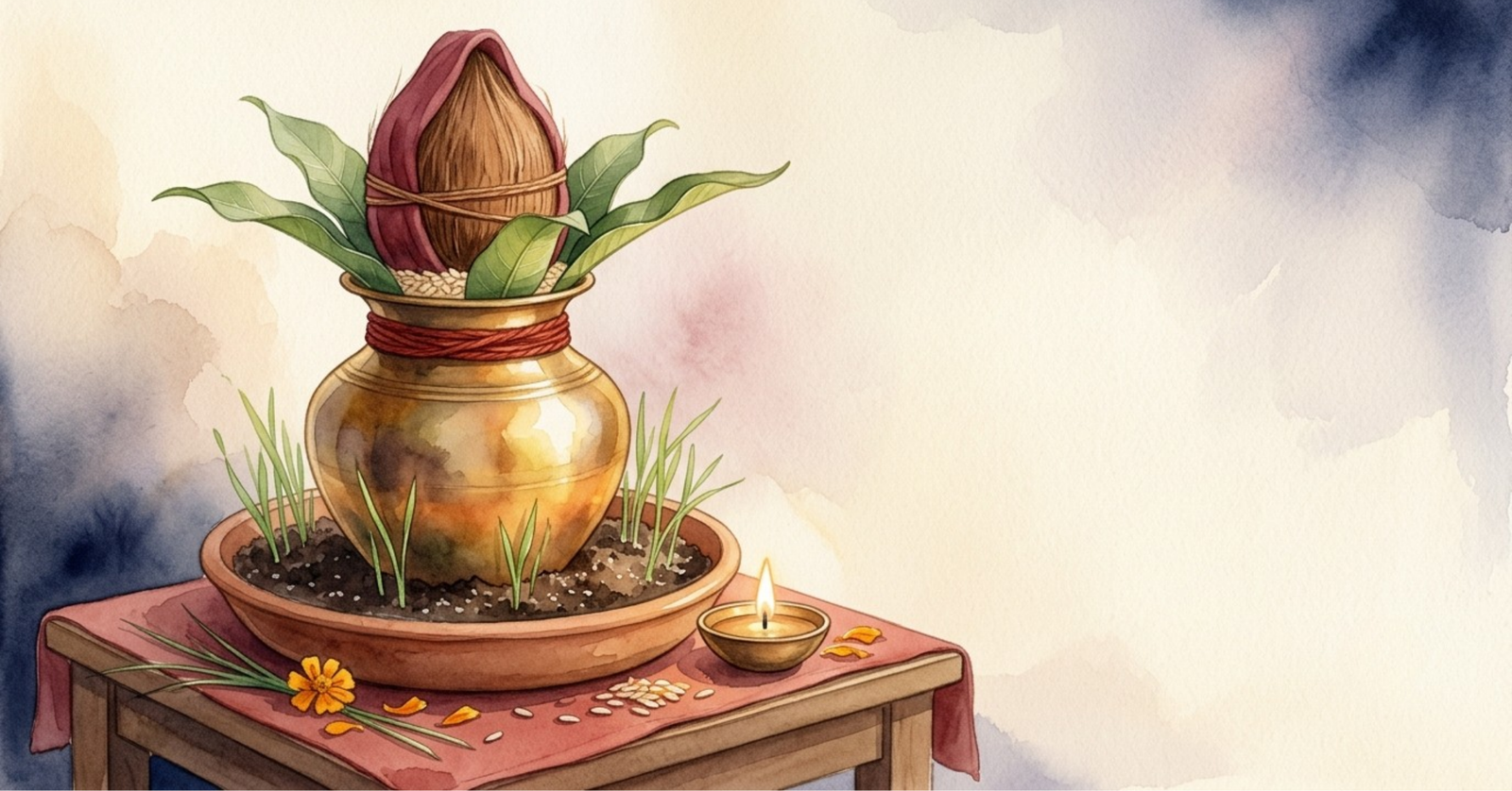 Ghatasthapana puja vidhi Kalash Pot